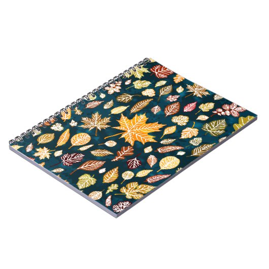 Carnet L'automne laisse sans coutures motif arrière - pla (Côté gauche)