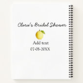 Carnet Lavage de mariage de citron moderne simple minimal (Dos)