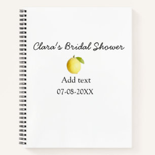 Carnet Lavage de mariage de citron moderne simple minimal