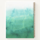 Carnet Lavage vert aquarelle Esquisse de script personnal (Dos)