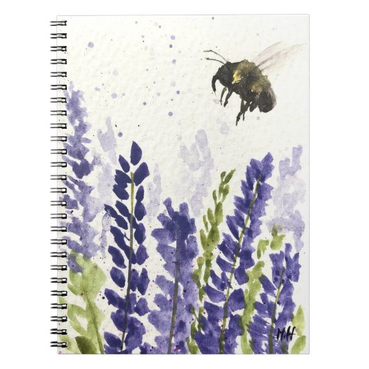 Carnet Lavande et bourdon (Devant)