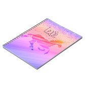 Carnet Lavande et licorne rose (Côté gauche)