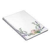 Carnet Lavande Eucalyptus rose fleurs roses pivoines (Côté Droit)