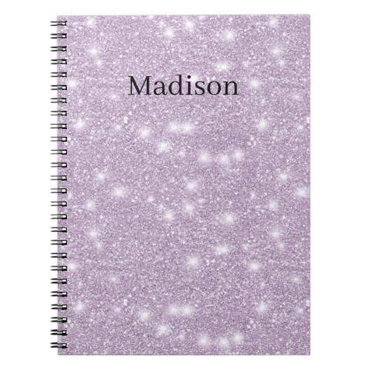 Carnet Lavande Féminin Faux Paillettes Brillance (Devant)