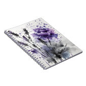 Carnet Lavande - Fleurs à l'aquarelle (Côté Droit)