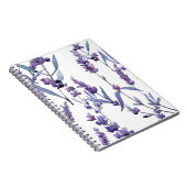 Carnet Lavande Florale sur blanc (Côté Droit)