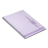 Carnet Lavande minimaliste violet avec nom (Côté Droit)