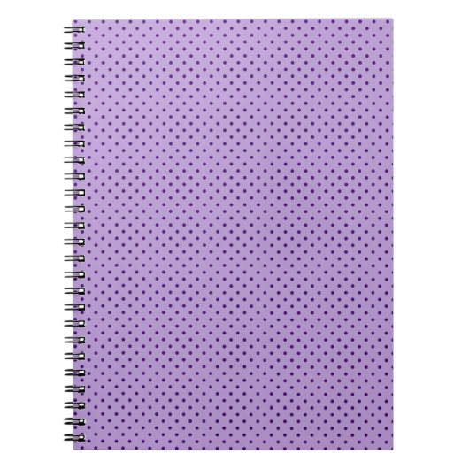 Carnet Lavande Polka violet point classique minima (Devant)