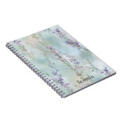 Carnet Lavande romantique violette Florale (Côté Droit)