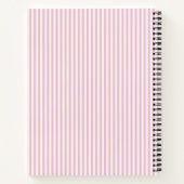 Carnet Lavande Vertical Striped, Arrière - plan Crème (Dos)
