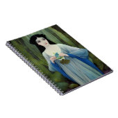 Carnet Lave-encre illustration de la belle femme à Woods (Côté Droit)