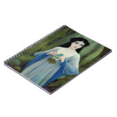 Carnet Lave-encre illustration de la belle femme à Woods (Côté gauche)