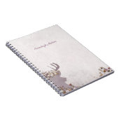 Carnet Lavender Deer Dreamy Boho Chic Monogramme (Côté Droit)