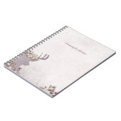 Carnet Lavender Deer Dreamy Boho Chic Monogramme (Côté gauche)
