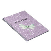 Carnet Lavender Glitter Pistachio Mint Dragonfly Dream (Côté Droit)