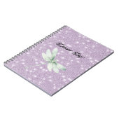 Carnet Lavender Glitter Pistachio Mint Dragonfly Dream (Côté gauche)