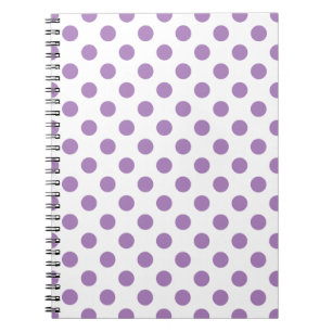 Carnet Lavender polka dots on white