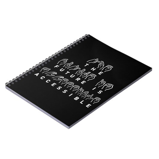 Carnet L'avenir est accessible ASL Sign Language (Côté gauche)