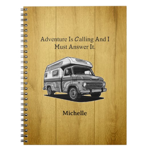 Carnet L'aventure appelle, je dois répondre, explorer le (Devant)