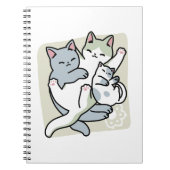 Carnet Laze Furr Days - Cute Lazy Cats Design (Devant)