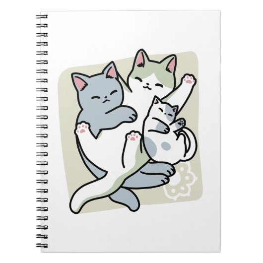 Carnet Laze Furr Days - Cute Lazy Cats Design (Devant)