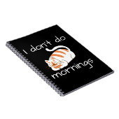 Carnet Lazy Chat Je ne fais pas les matins (Côté Droit)