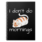 Carnet Lazy Chat Je ne fais pas les matins (Devant)