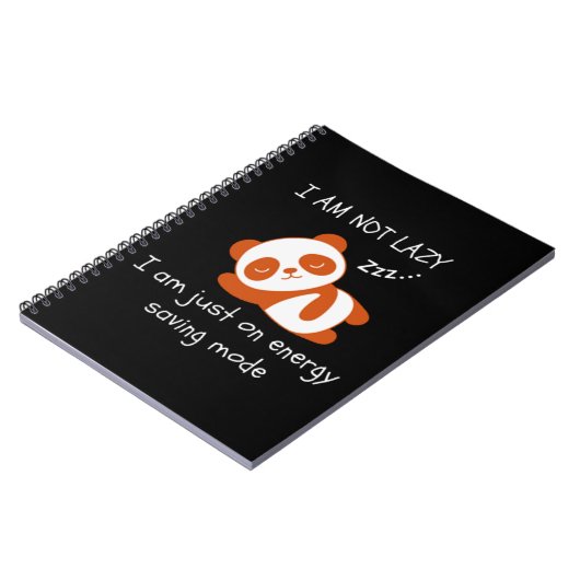 Carnet Lazy Panda Funny (Côté gauche)