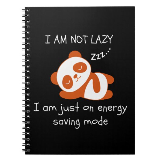 Carnet Lazy Panda Funny (Devant)