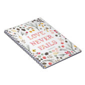 Carnet Le "amour n'échoue jamais" floral (Côté Droit)