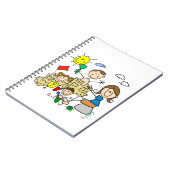 Carnet Le bâton figure l'amusement de plage de famille (Côté gauche)