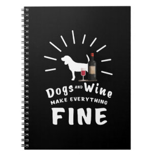 Carnet Le beagle et le vin rendent tout fin