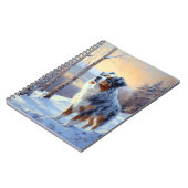 Carnet Le Berger Australien Laisser Neige Noël (Côté gauche)