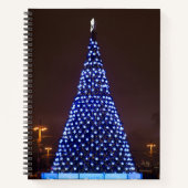 Carnet Le bleu allume l'arbre de Noël (Devant)