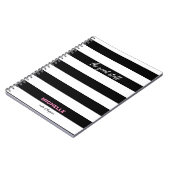 Carnet "Le bon" Bandes noires et blanches, nom (Côté gauche)