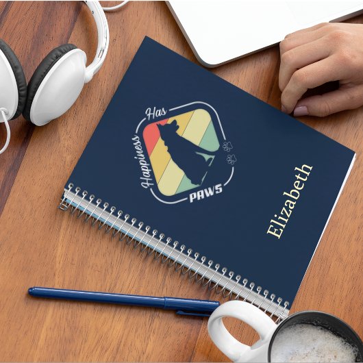 Carnet Le bonheur a des pattes design