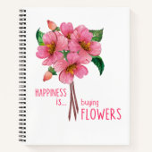 Carnet Le bonheur, c'est acheter des fleurs (Devant)