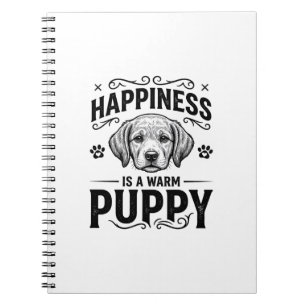Carnet Le bonheur est un chiot chaud design de t-shirt vi