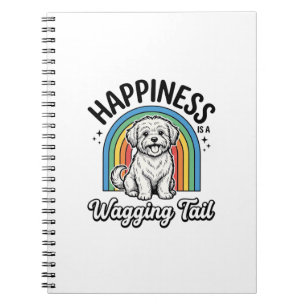 Carnet Le bonheur est un design pour amoureux de chiens à