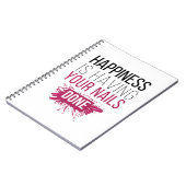 Carnet Le bonheur mignon a vos clous faits (Côté gauche)