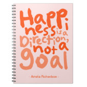 Carnet Le bonheur personnalisé est une direction (Devant)