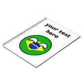 Carnet Le Brésil Geeky tendant drôle Countryball (Côté gauche)