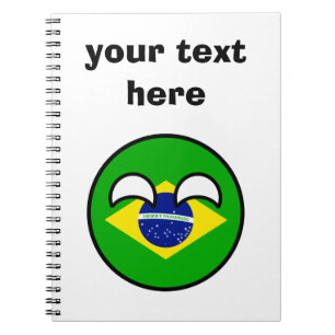 Carnet Le Brésil Geeky tendant drôle Countryball