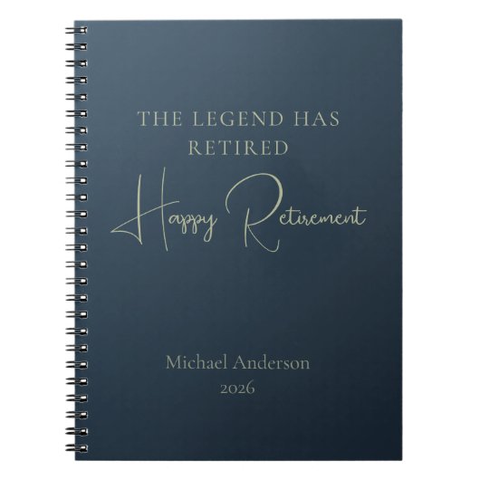 Carnet Le Cadeau de Retraite de la Légende (Devant)