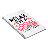 Carnet Le cadeau drôle de bâillon d'assistant social (Côté Droit)