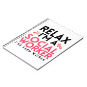 Carnet Le cadeau drôle de bâillon d'assistant social (Côté gauche)