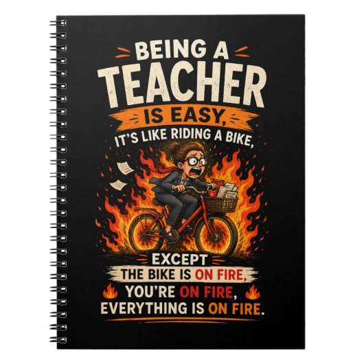 Carnet Le cadeau le plus drôle pour un enseignant ! 🍎🔥 (Devant)