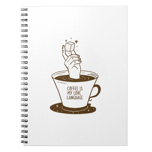 Carnet Le Café Est Ma Langue D'Amour (Devant)