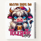 Carnet Le café m'aide à tolérer les idiots (Dos)