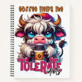 Carnet Le café m'aide à tolérer les idiots (Devant)